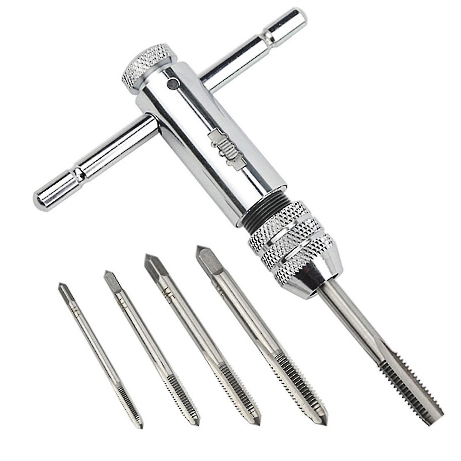 T-handle Ratchet Tap Holder Manual Tapping Tool T Type One-hand Ratchet Wrench