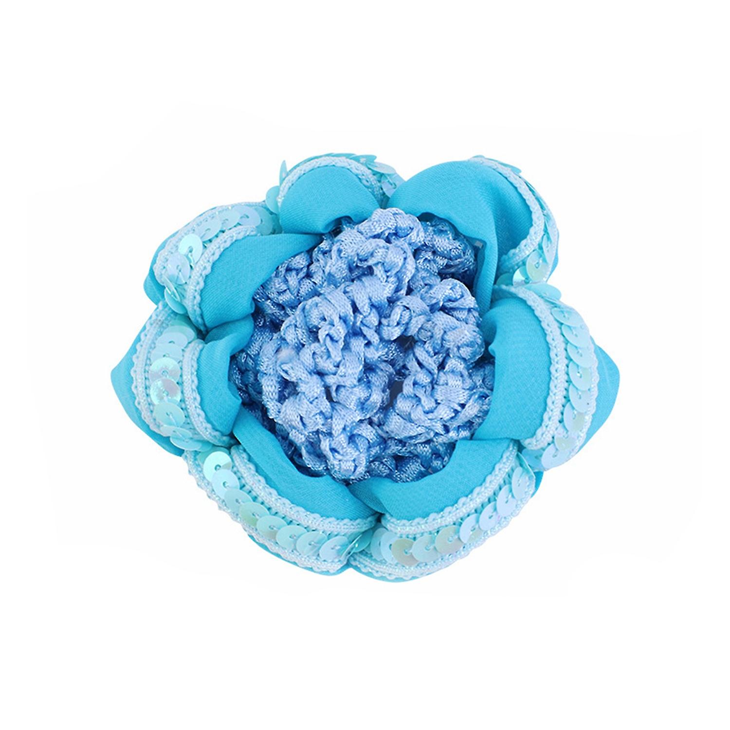 Women Hair Net Sequins Hollow Out High Elasticity Handmade Shiny Vintage Bud Hair Net Ballet Circlet