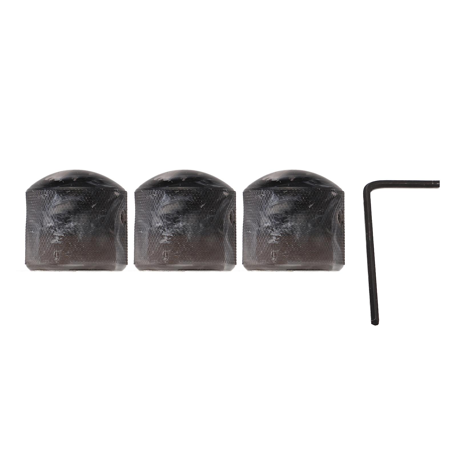 3Pcs Electric Guitar Knob Set Black Potentiometer String Controller Instrument Accessories for Guitar Replacement and Repair