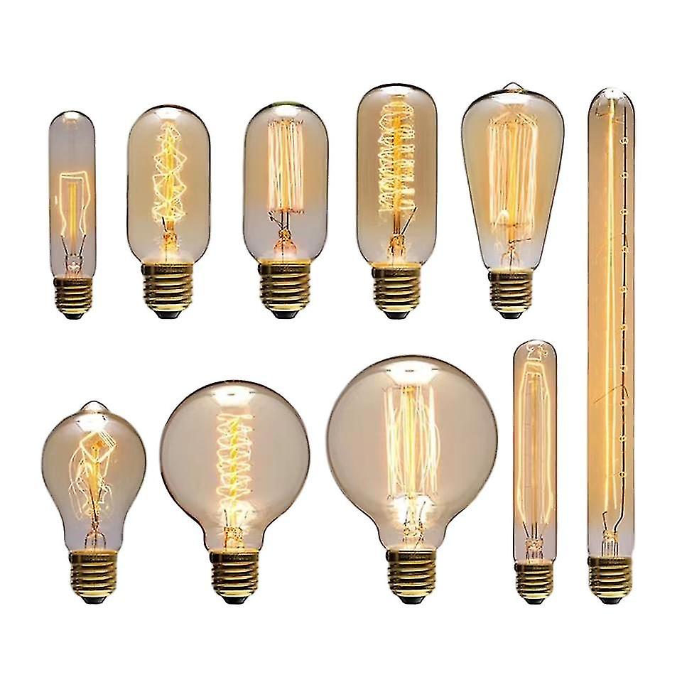 اديسون ضوء لمبة E27 40W 220V الرجعية خمر اديسون لمبة المتوهجة أمبولة المصابيح خمر اديسون مصباح الرجعية ضوء