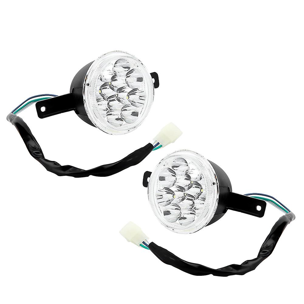 LED Left Right Head Light,2pcs 12V LED Left Head Light LED Head Light Elevated Design