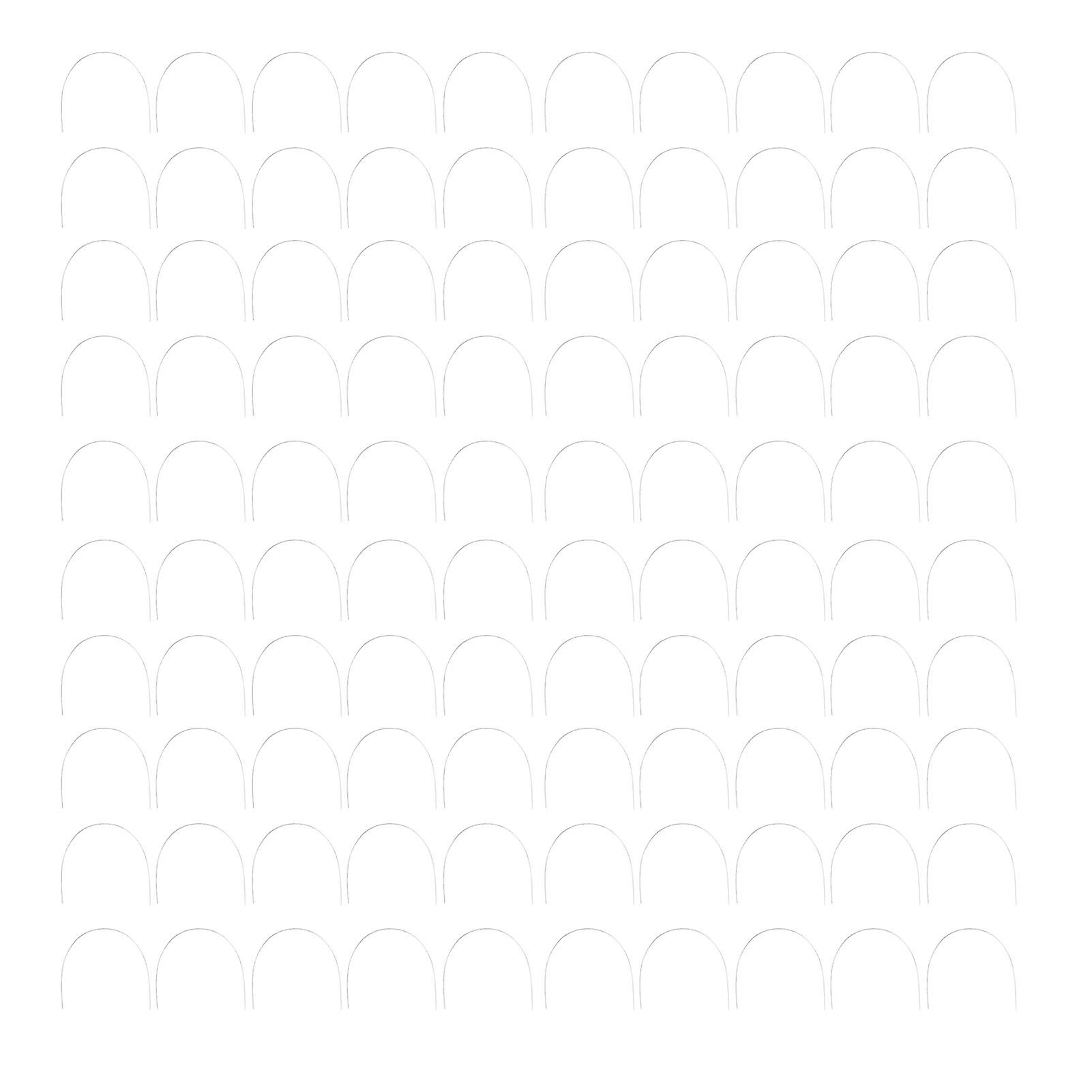 100pcsステンレス鋼矯正アーチワイヤー弾性歯科矯正ラウンドアーチワイヤーアクセサリー0.014インチ上歯