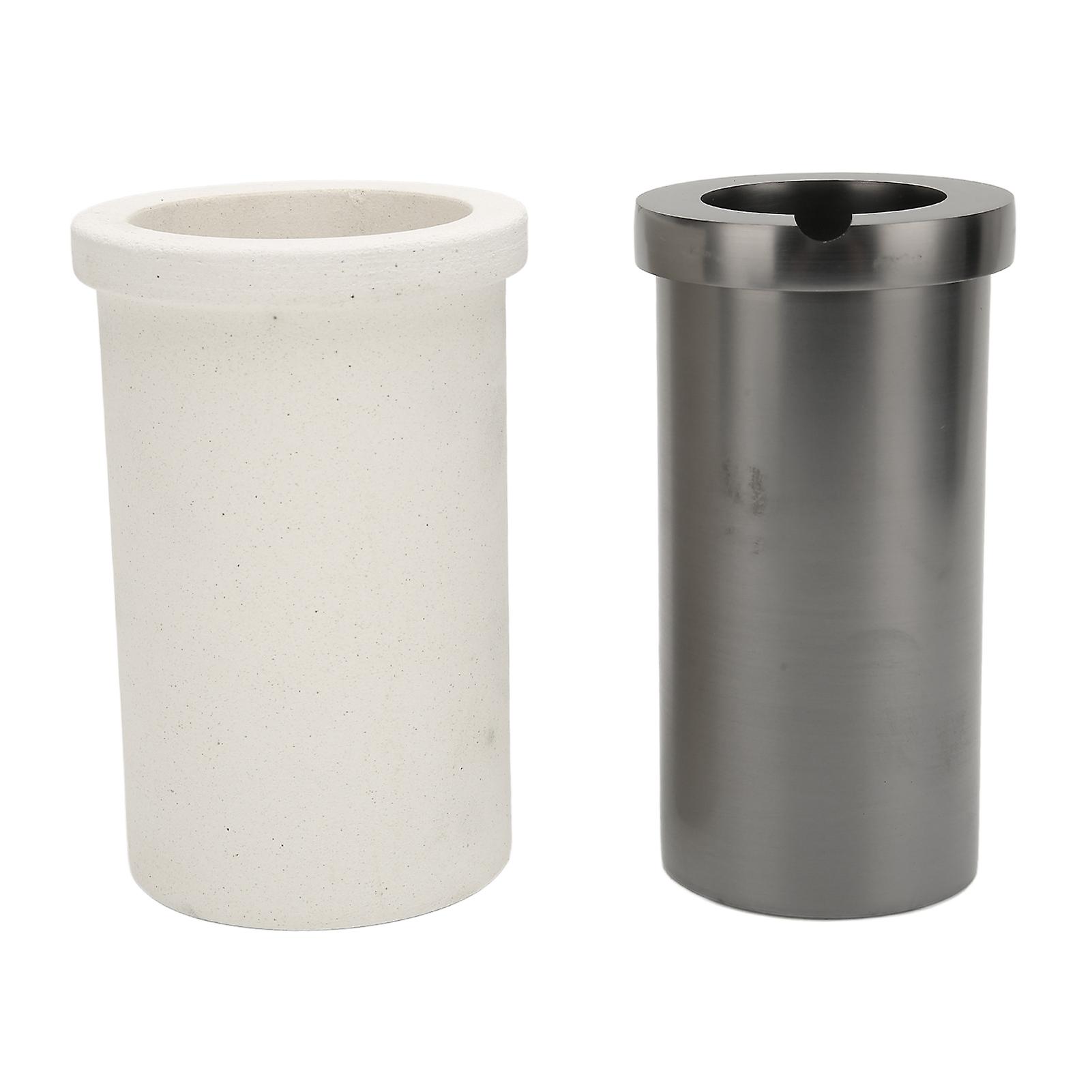 Graphite Crucible Set for Gold Melting, 165ml Capacity, Corrosion Resistant, Acid and Alkali Resistant, 2000°C, with Quartz Lining