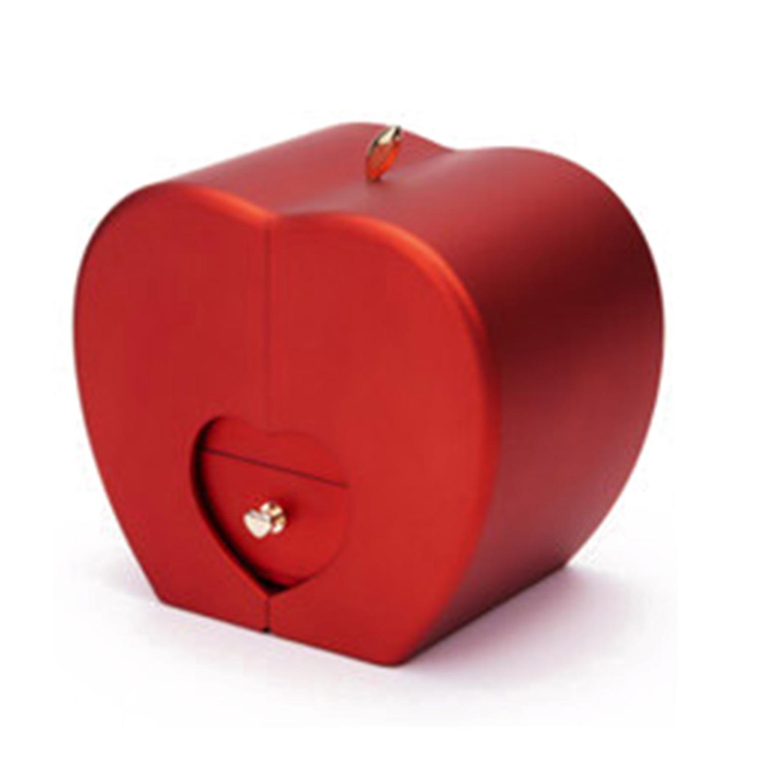 ジュエリー収納ボックスエレガントなリンゴの形をしたネックレスリングケース、Festivの長持ちする石鹸の花