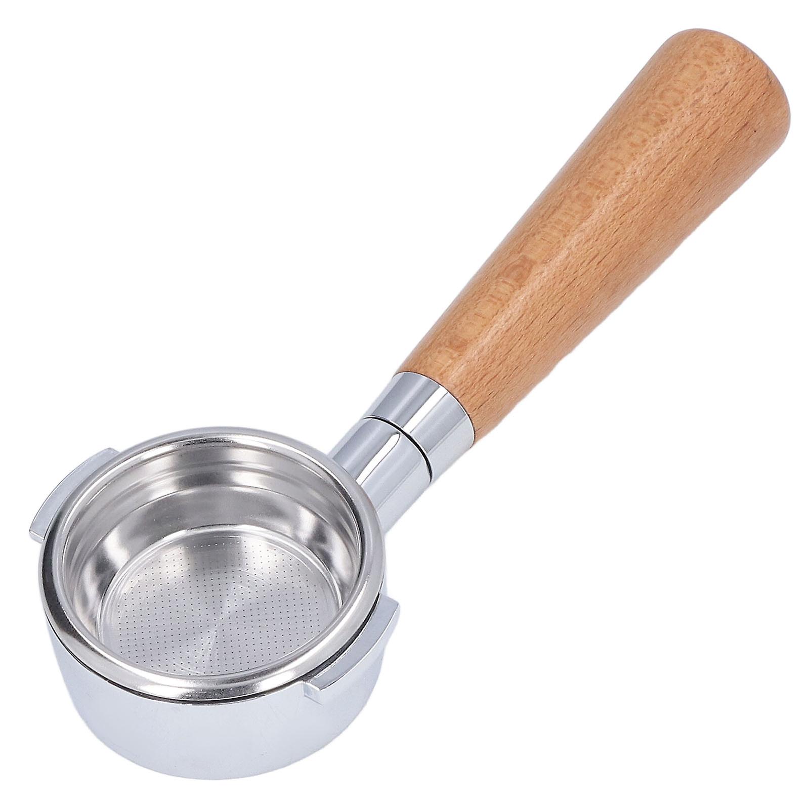 Expobar58 Bottomless Portafilter with Fine Mesh and Beech Wood Handle