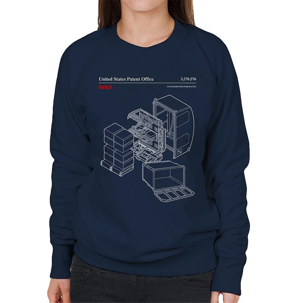NASA Standard Payload Racks Blueprint Women's Sweatshirt