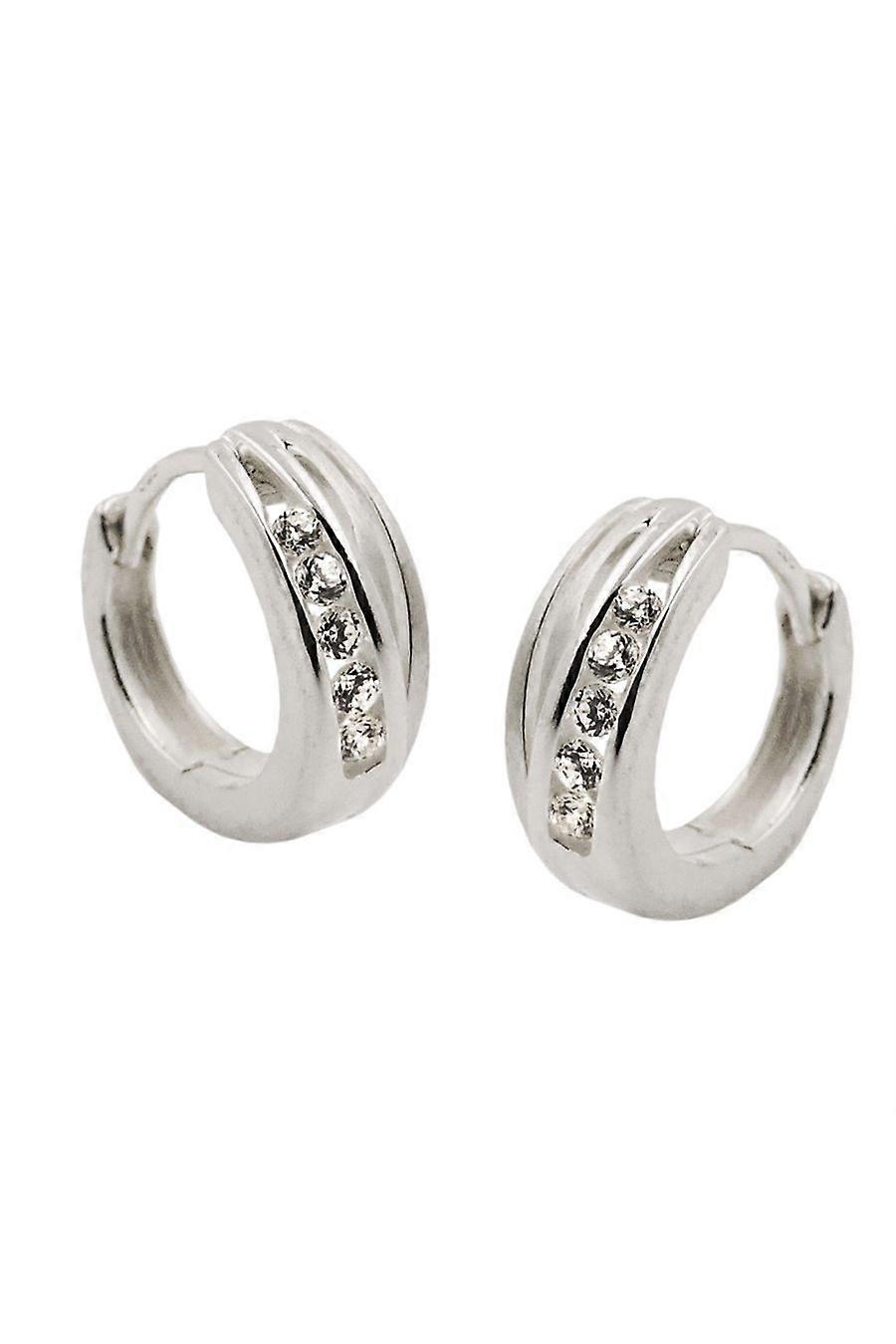 Hoop Earring Zirconias Silver 925 - Gl93502