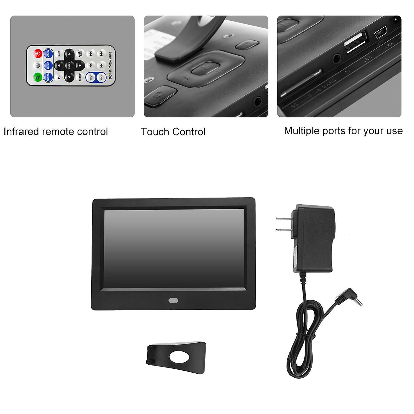 7" HD Digital Photo Frame MP3/4 Player 1024x600 Resolution