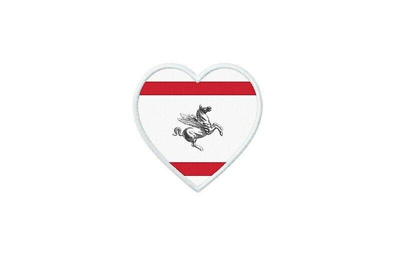 Patch badge ecusson prints thermocollant heart flag Italy Tuscany