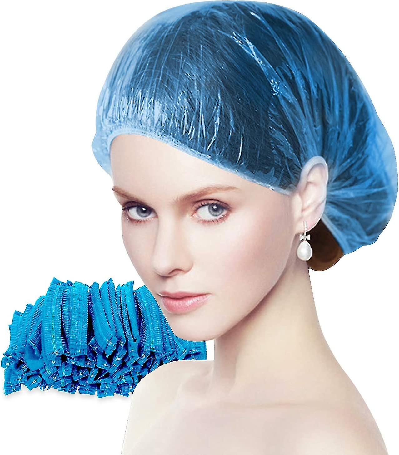 Disposable Shower Caps Waterproof Clear Elastic Bath Cap For Home Use