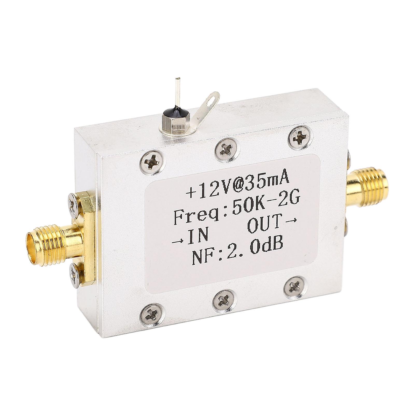 Broadband Amplifier 50K‑2GHZ LNA Amplifier Low Noise 31dB High Gain DC 9‑15V Accessory 