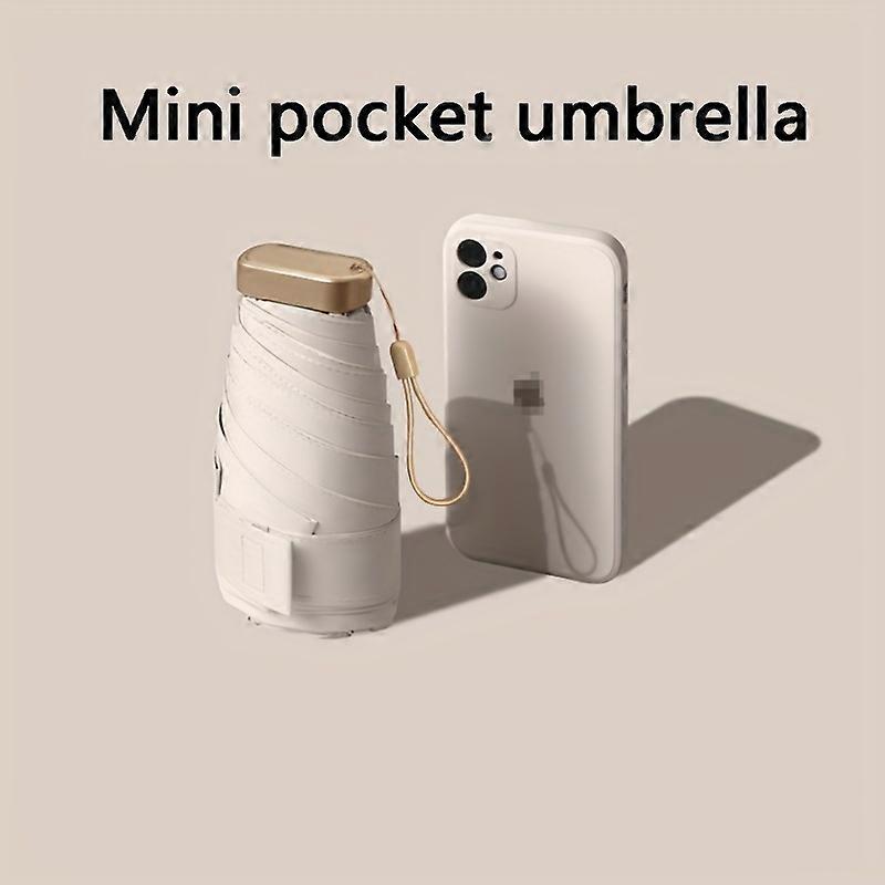 Ultralight Six-Fold Pocket Umbrella with UV Protection - Perfect for Sunny and Rainy Days