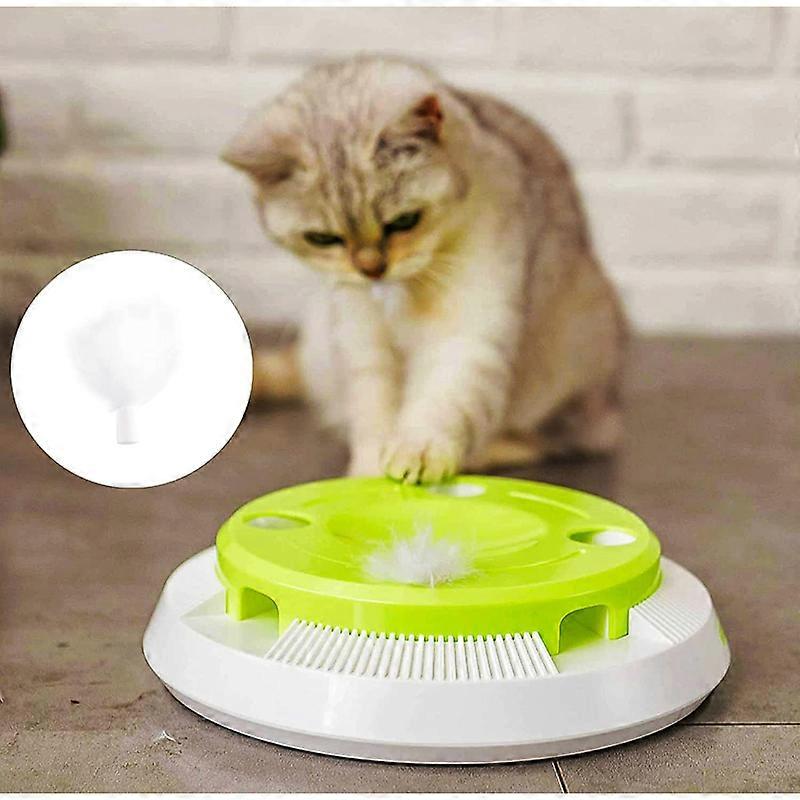 XIANRENGE Cat Toy Butterfly Funny Exercise Electric Flutter Rotating Kitten Toys Pop Play Replacement Feathers