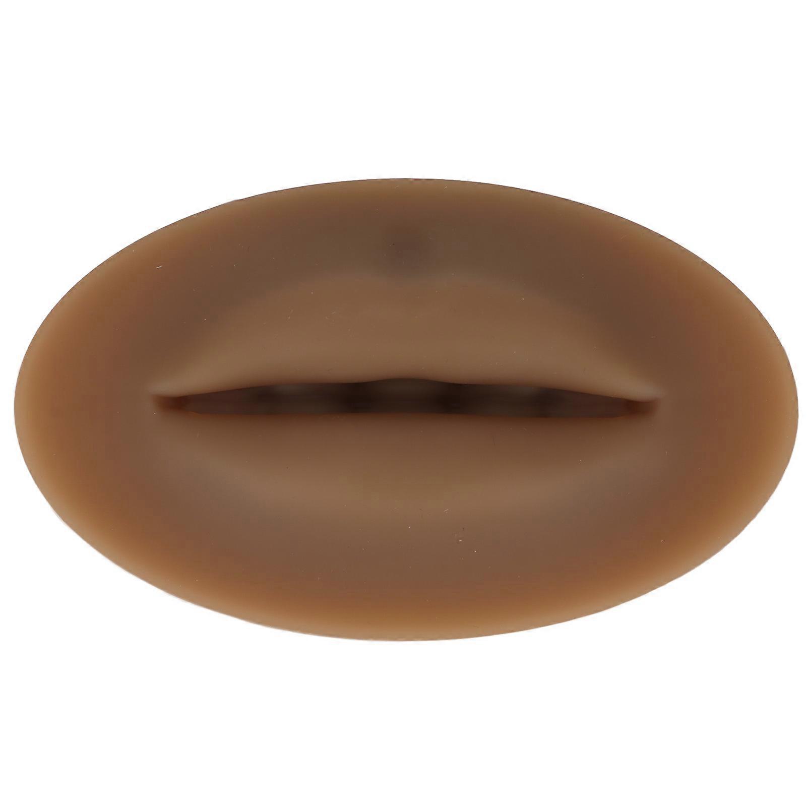 Microblading Lip Model Soft Silicone Microblading Practice Skin Accessory For Artists Beginners Dark Brown