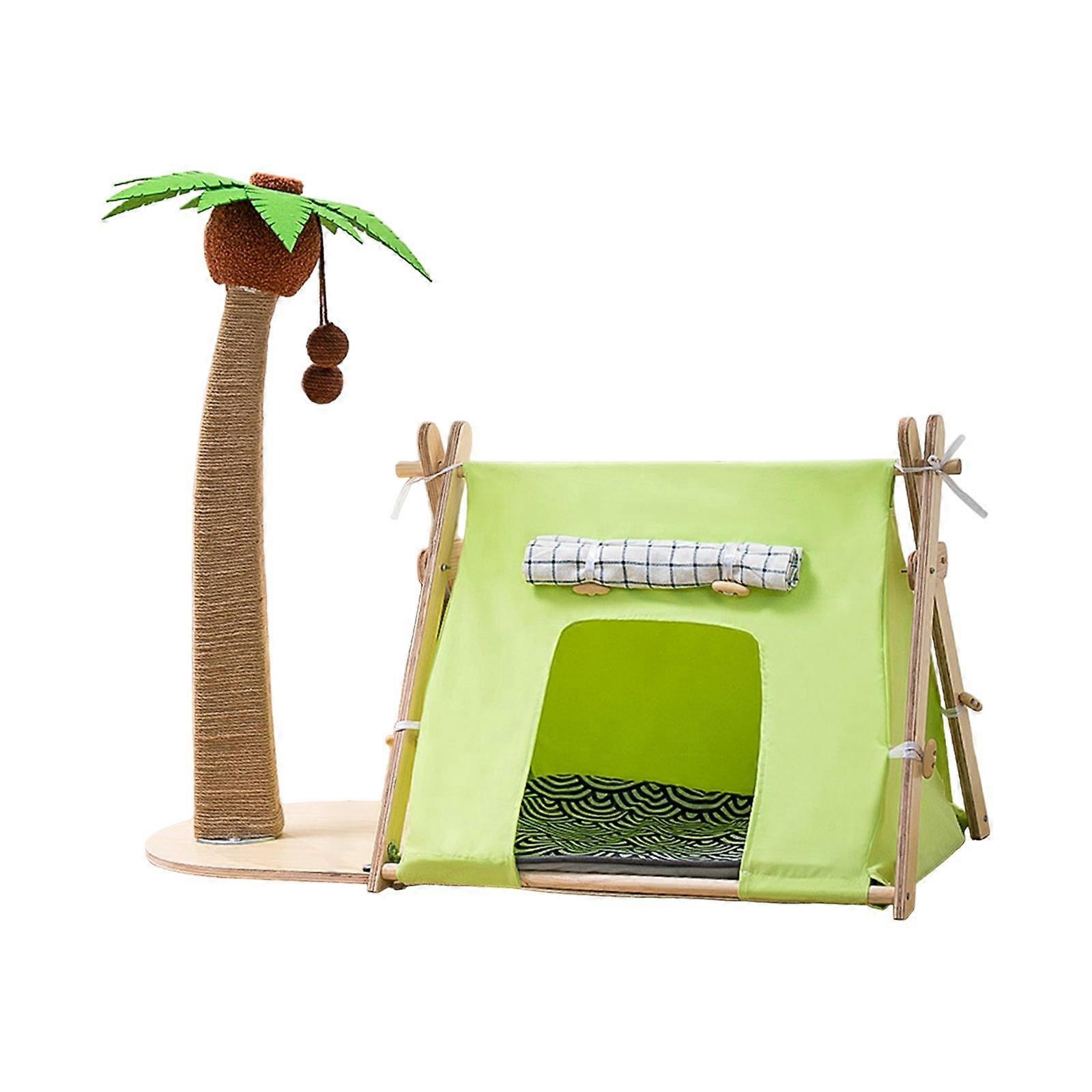 Cat Tree Cat House with Interactive Ball Toy with Condo for Kittens Cats Play
