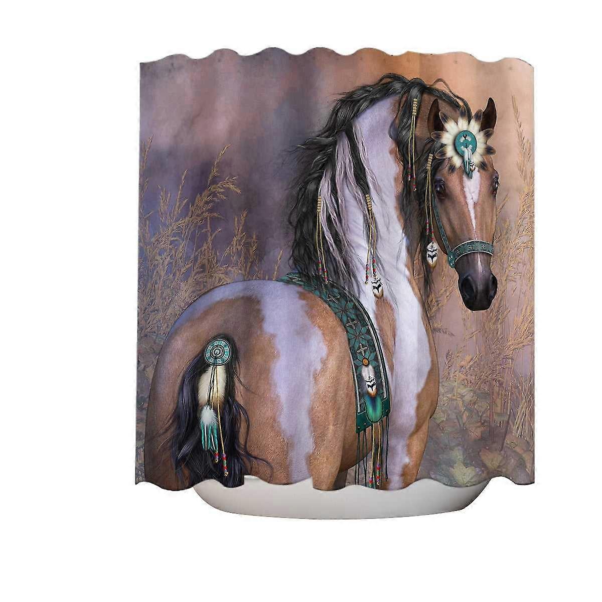 风之女美洲原住民女孩马浴帘