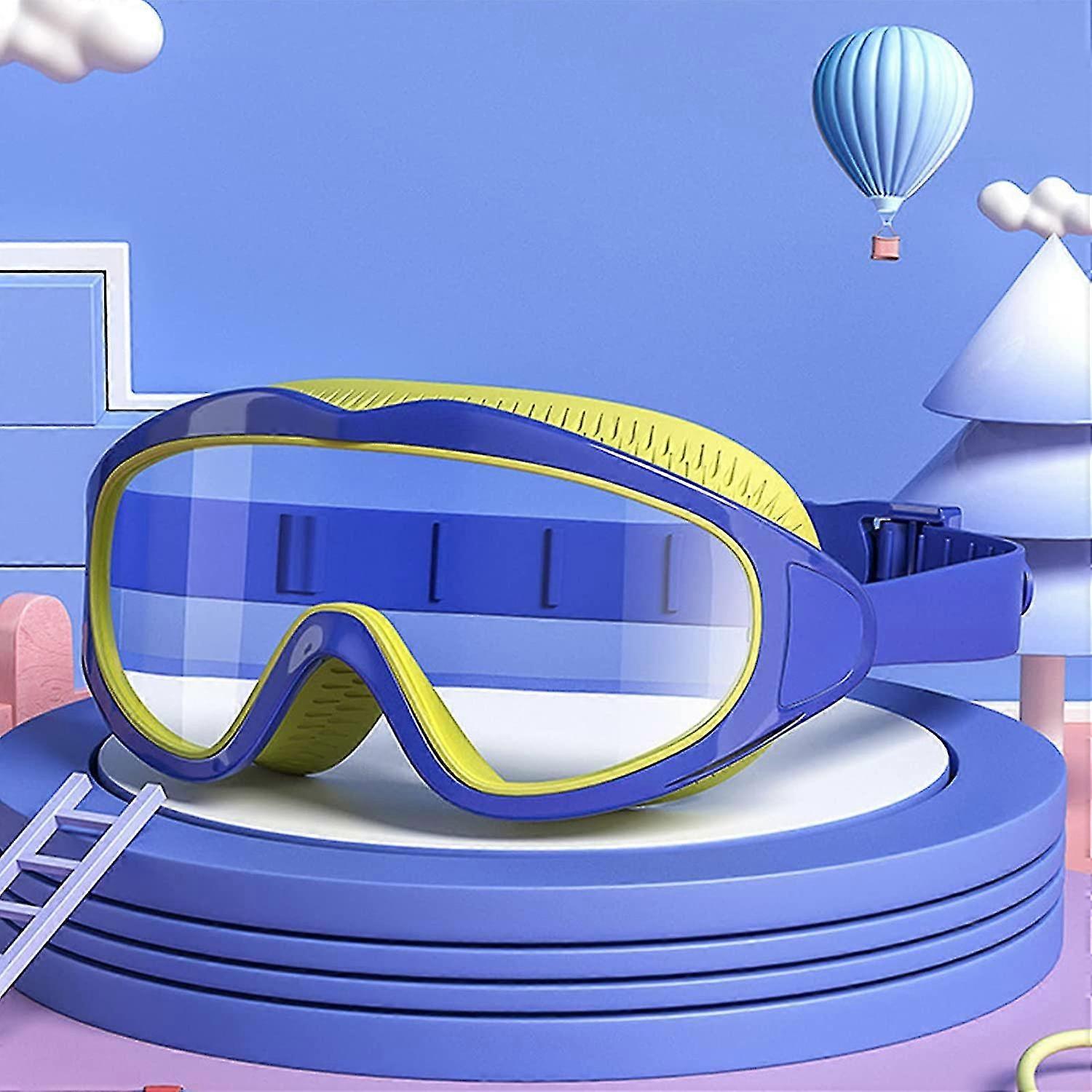 Kinder Schwimmbrille, Big Frame Wide-Vision Schwimmbrille für Kinder Anti Fog Wasserdichtes Schwimmen 
