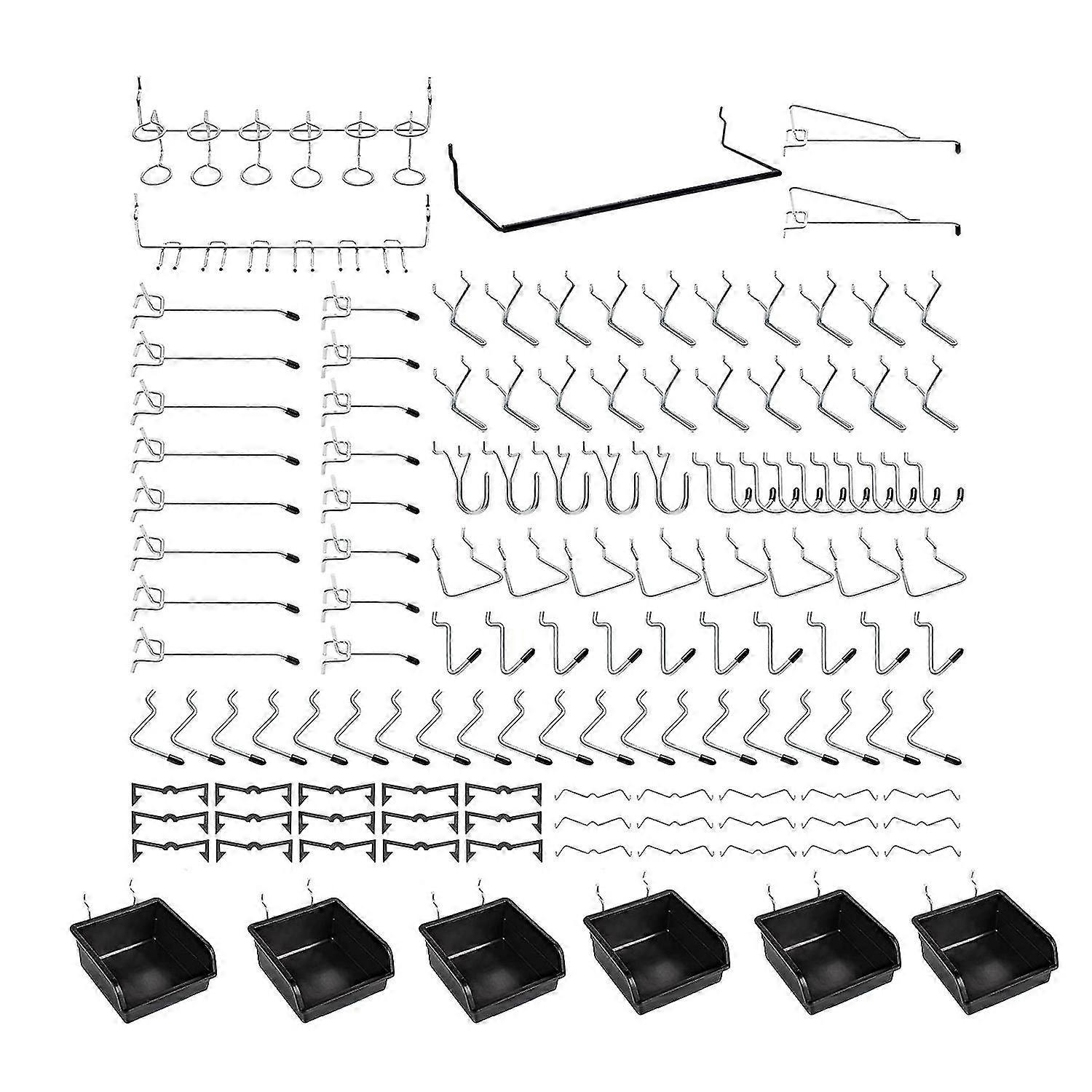 188 Piece Pegboard Hooks With Bins,peg Locks For Kitchen Craft Room