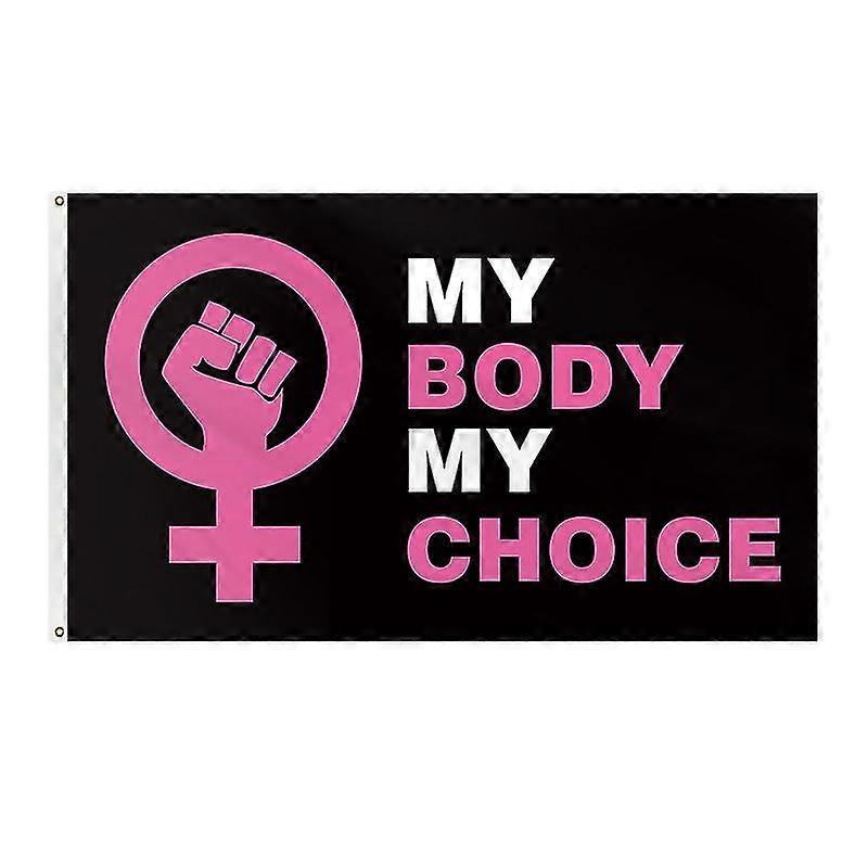 Feminism Flag Slogan Printing Colorful Lightweight Soft Fade Resistant Support Attitude Rectangular Shape Light Floating Hanging Flag For Garden Jikai