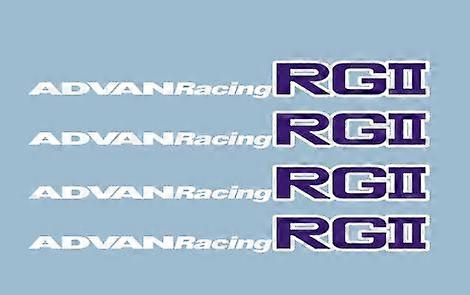 4x Auto Styling Aufkleber für Casting-Flow Forming ADVAN Racing RG-II Auto Radnabe Speichen Applikation Buchstaben Wörter Text Aufkleber