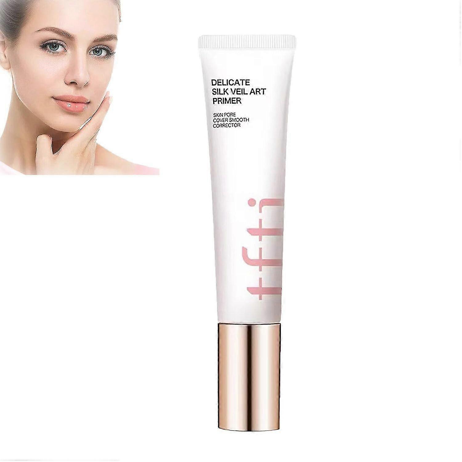 Delicate Silk Veils Art Primers Skin Pore Cover Smoothing Corrector Primers For Face Before Makeup Oil Control Invisible Pore Primers Concealer Lazy
