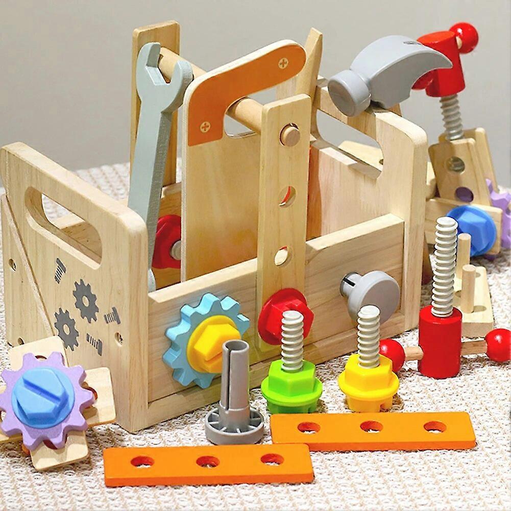 Nut Disassembly Toy Hands-on Ability Development Simulation Repair Tool Set Educational Toys Cartoon Toolbox Toys for Toddler
