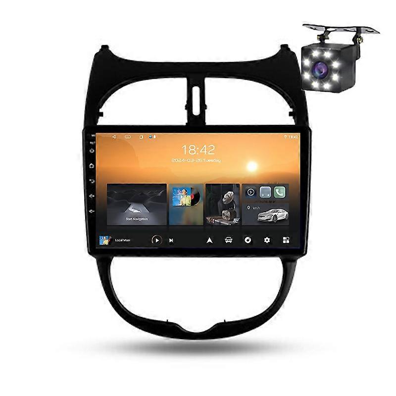 For Peugeot 206 1998 - 2012 Car Multimedia Wireless Carplay Navigation Android Auto