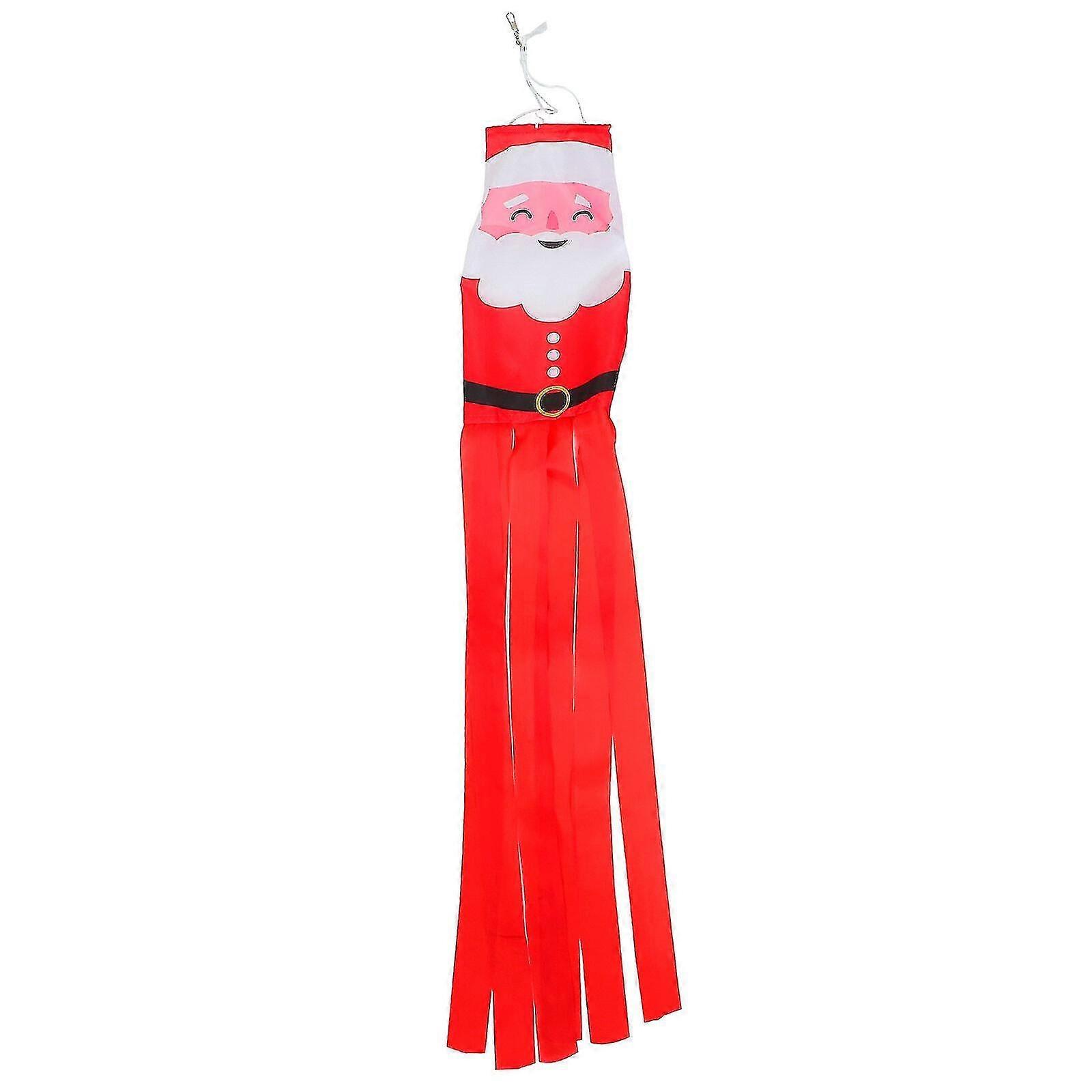 1pc Christmas Windsock Flag Courtyard Wind Indicator Decor Scene Layout Ornament