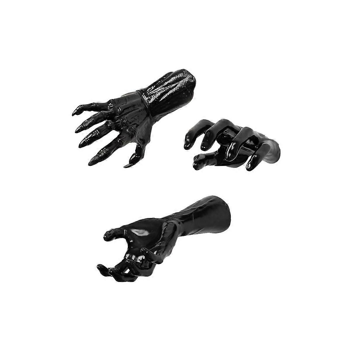 Halloween Decorations Indoor Wall Mounted Life-Sized Creepy Reaching Hands, Pack of 3 Horror Hands