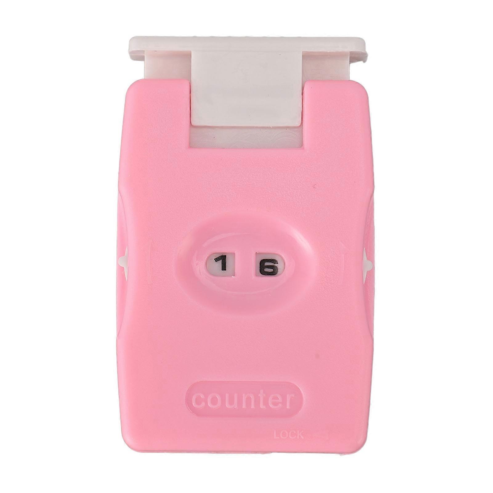 Knitting Counter Plastic Manual Crochet Stitch Counter Weaving Counting Tool for DIY Pink