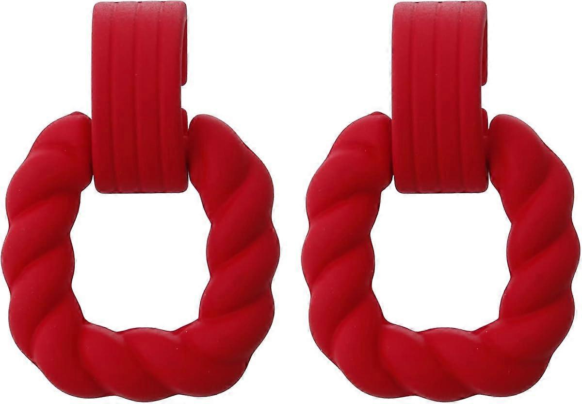 Acrylic Square Earrings Twisted Geometric Statement Earrings