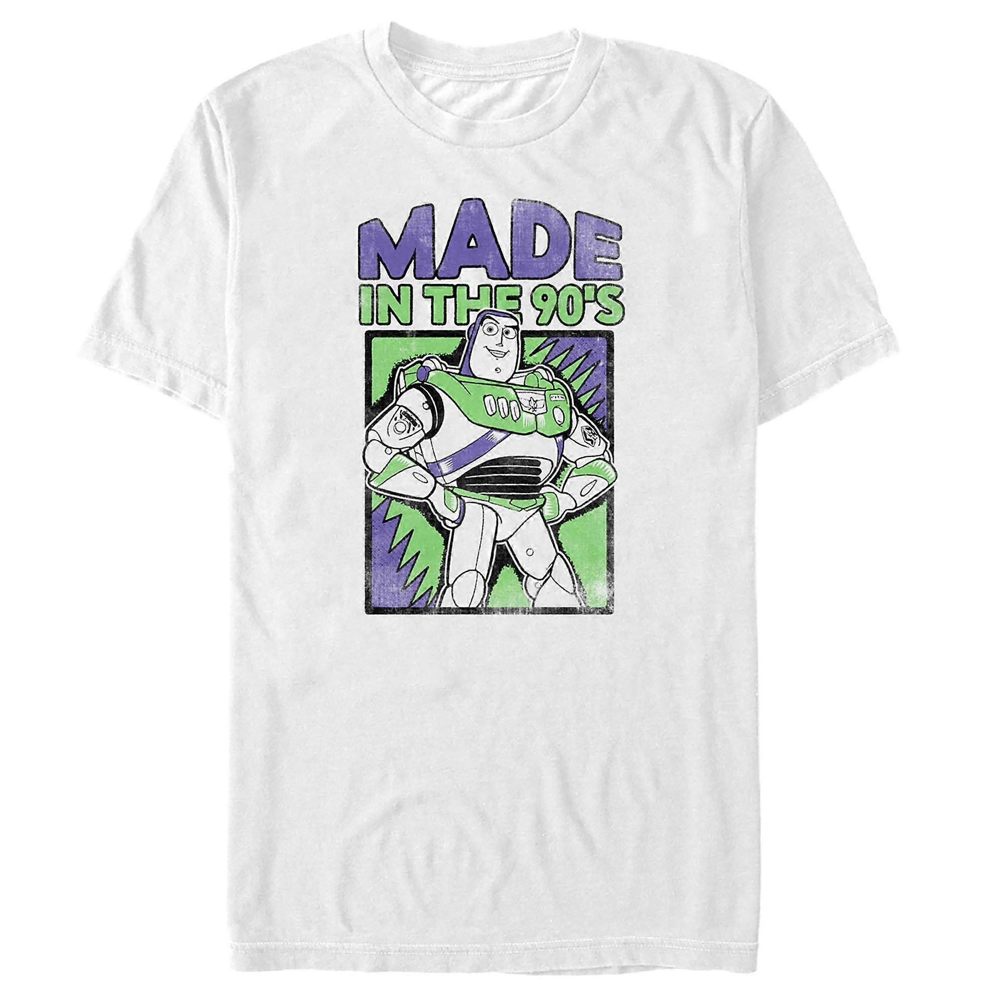 Toy Story Buzz Lightyear Made in 90s  Graphic T-shirt Tee White -Gol269