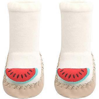 Baby Girl Moccasin Sko til toddler drenge sokker sko skridsikker bomuld sok