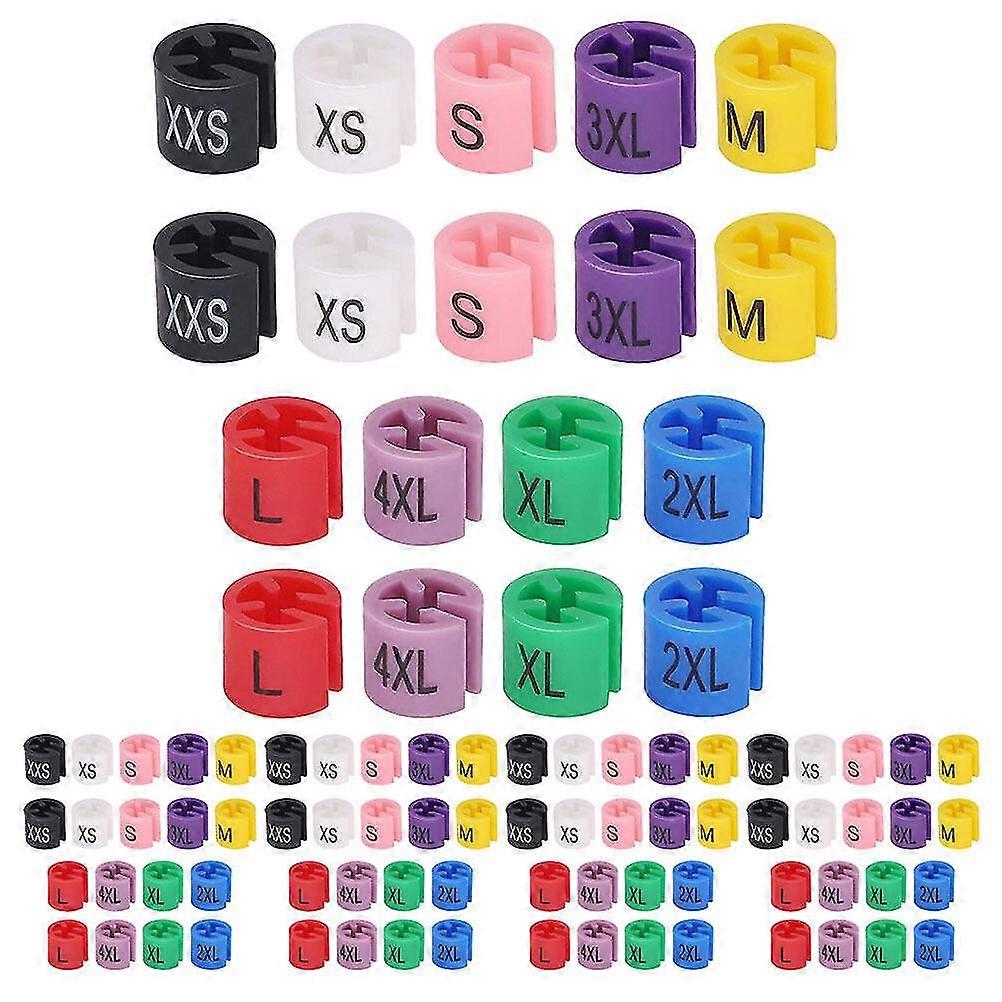 450 Pcs Plastic Hanger Size Markers Clothes Hanger Sizes Tags Coding Hanger Size Tags