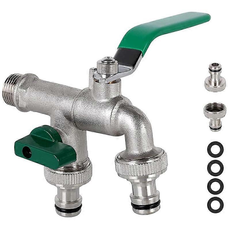 1/2 Inch Double Outlet Tap Rust and Frost Protection High Quality Brass Faucet with Double Connecti