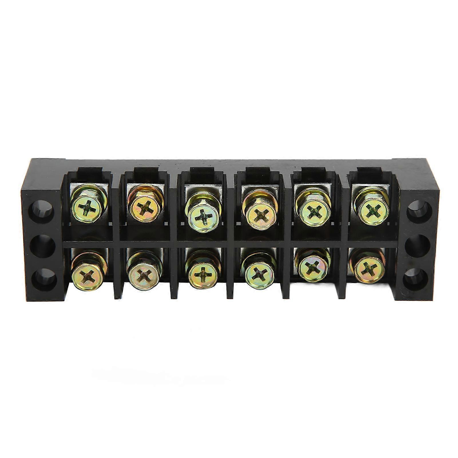 Terminal Strip Block Large Current Easy Wiring Ground Circuit Terminal Block 600V 60A 6 Positions