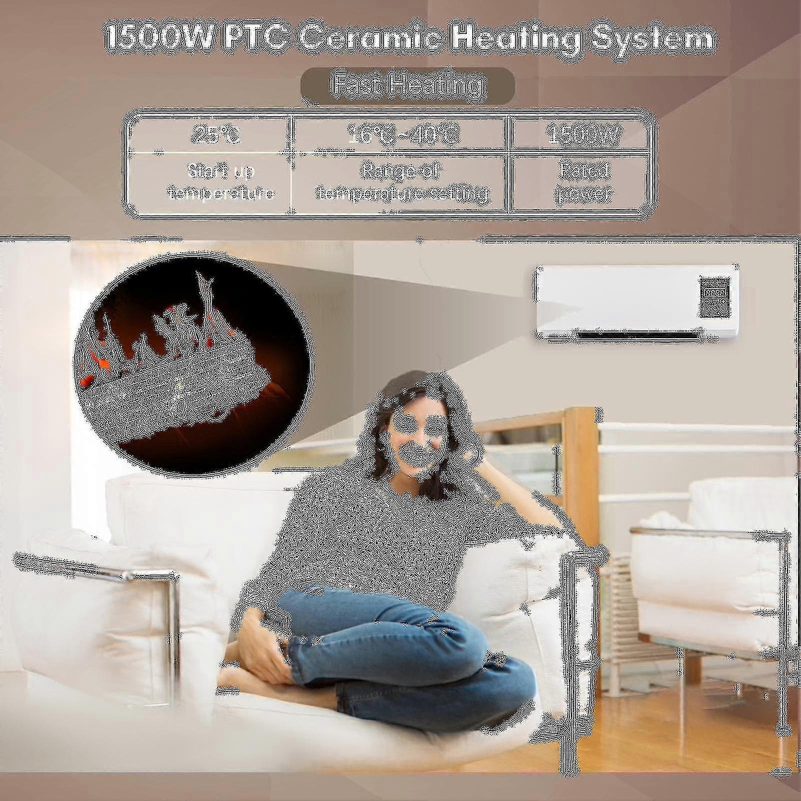 Portable Heater And Air Conditioner Combo Wall Mounted Desktop 2in1 ...