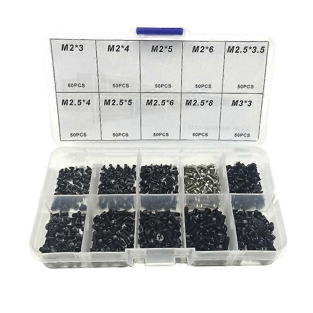 500pcs Laptop Screw Replacement Kit M2, M2.5, For