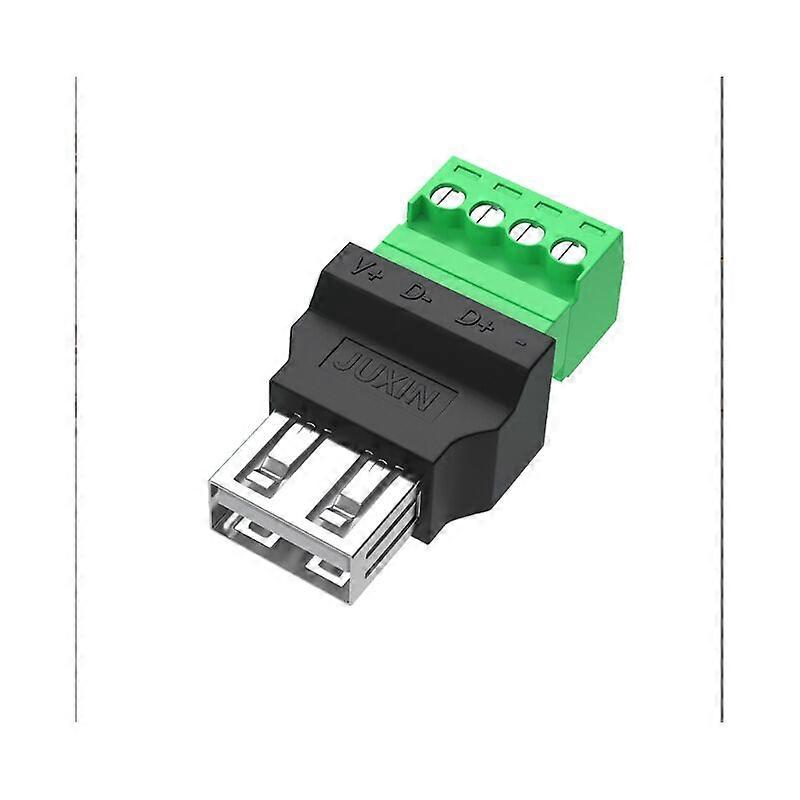 4PCS Solderless USB Socket, Mobile Phone Keyboard Mouse Connector USB Socket, (Female)