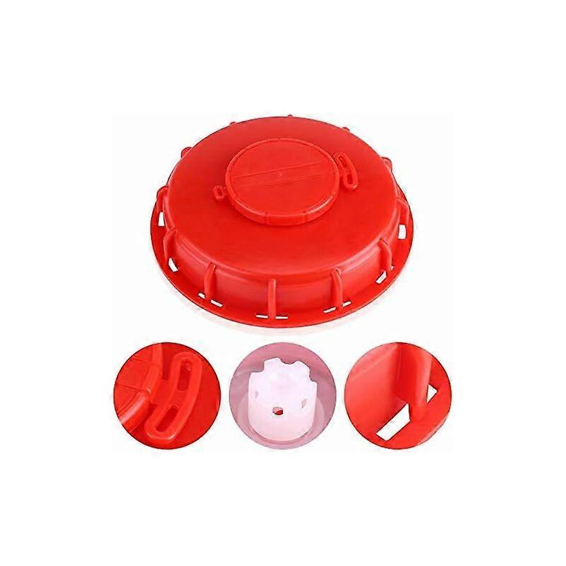 IBC Tank Cover, IBC Tote Lid Liquid Water Tank Cap, Red Plastic 163mm