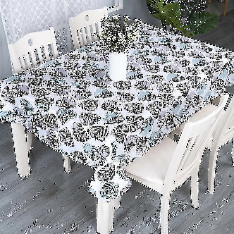 Round Tablecloth Heavy Duty Cotton Tablecloth Stain Resistant Canvas Fabric Printed Banana Leaf Pattern For Dining Table Picnic Party Garden
