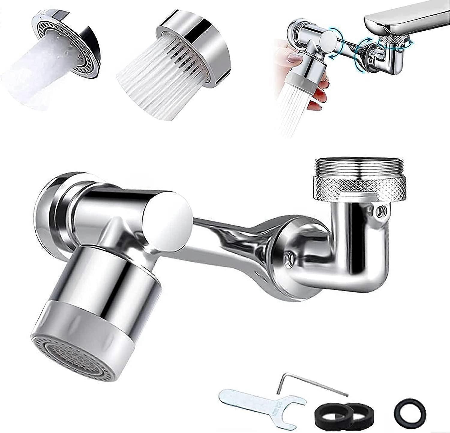 Faucet Attachment Aerator,1080 Rotating Faucet Spray Regulator,Brass Faucet 2 Modes Adjustable Kitchen Faucet Filter Bubbler Water Saving Strainer,Aer