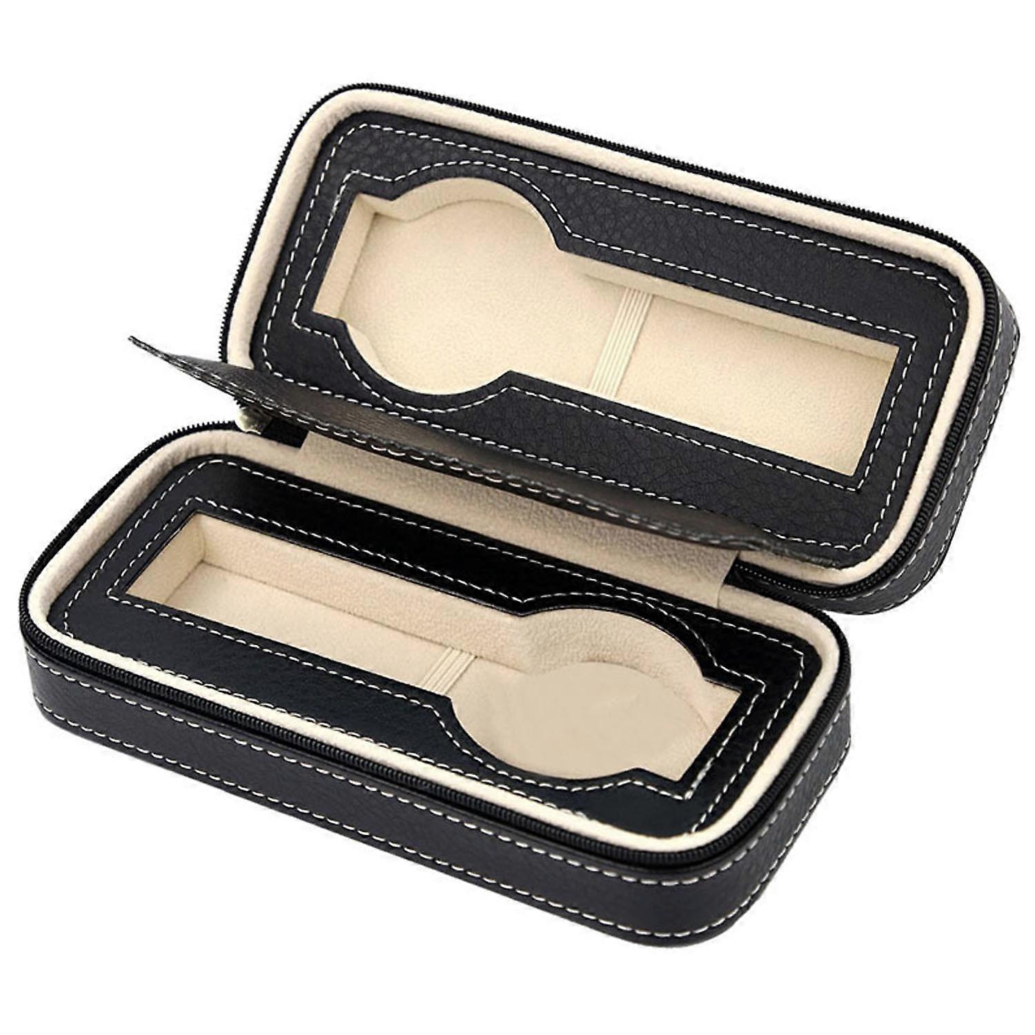 Black watch box with 2 positions