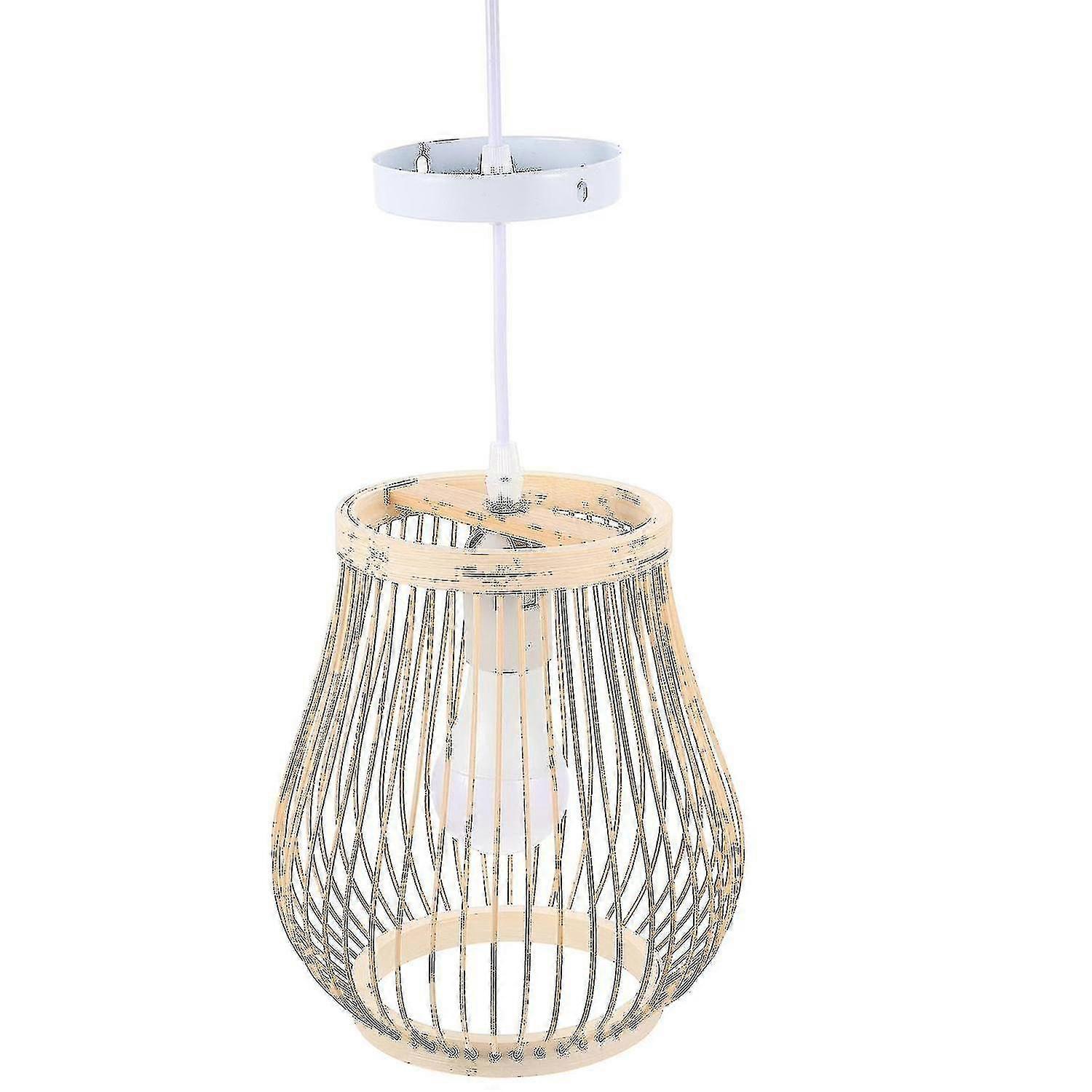 Creative Pastoral Ceiling Light Bamboo Weaving Pendant Light Unique Chandelie 1set