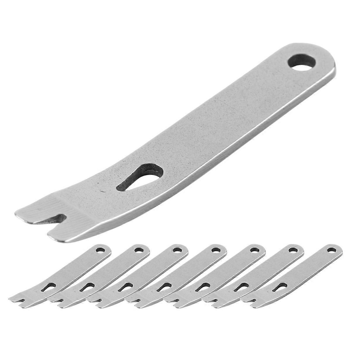 8 Pieces Mini Pry Bar Stainless Steel Flat Bar Multifunction Small Pry Bar Mini Crowbar Survival Op