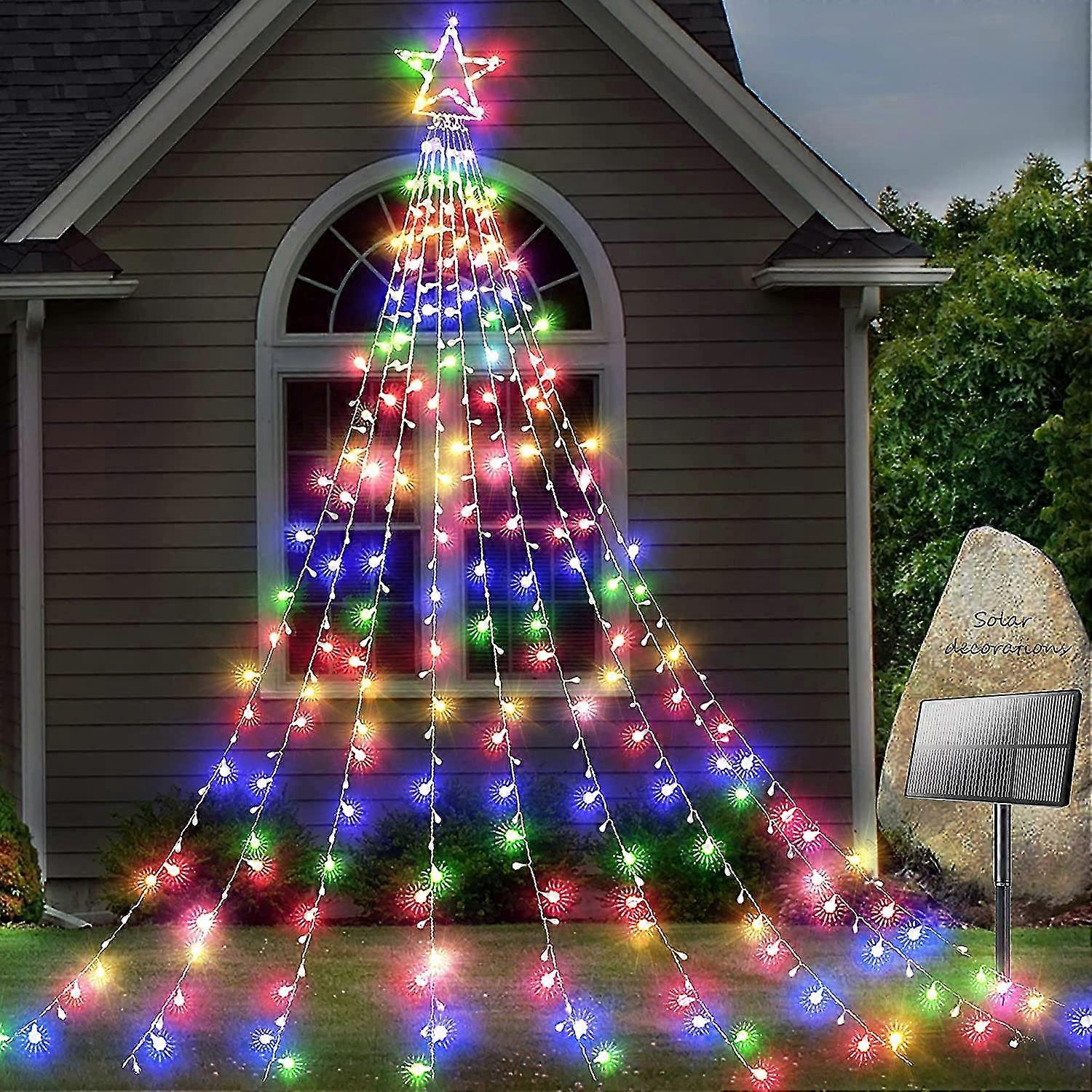 Solar Yard Decorations Star Lights 344 Led 8 Modes (multicolor)