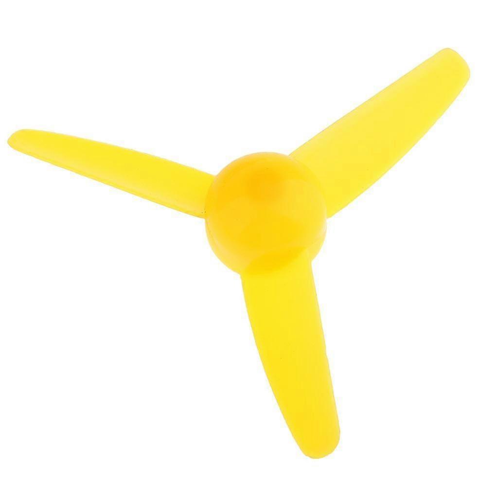 2x5 Pieces 3 Blade Propeller Triblade Props Airplane Rc Propellers Yellow