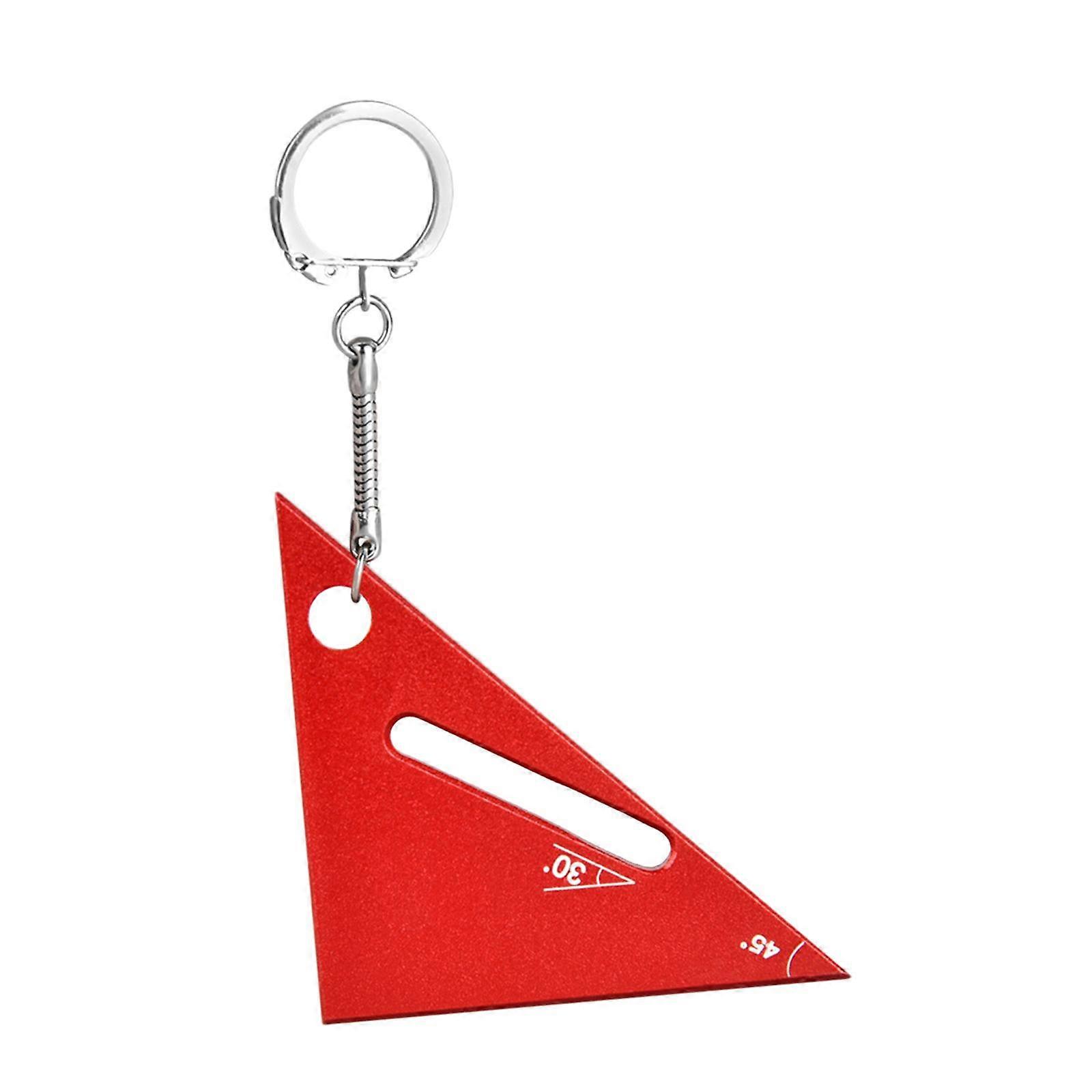 Carpenter Square Rule Multipurpose Clear Scale Aluminum Alloy Triangle Ruler Red