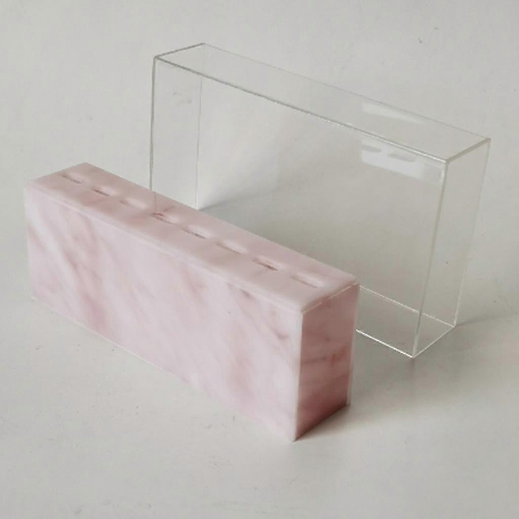 2x supporto per pinzetta estensione per ciglia supporto per pinzetta pinzette in acrilico supporto per scaffale custodia per rack con coperchio antipolvere per accessori per strumenti per pinzette