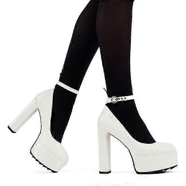 Lamoda Above Average Platform Heels White - LMF 3100 - WhitePU - UK4